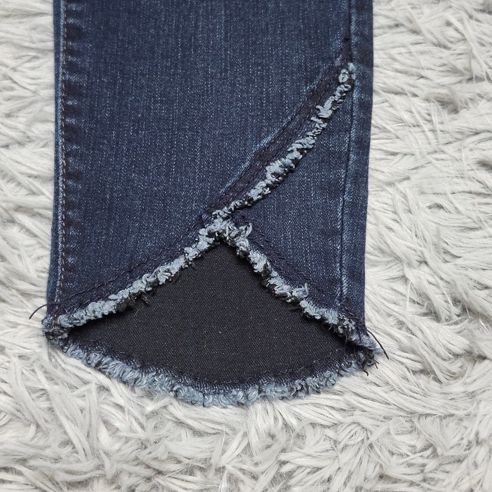 Kensie Jeans Skinny Jeans Women 10 10/30 Blue High Rise Ankle Frayed Hem Stretch - Picture 3 of 13
